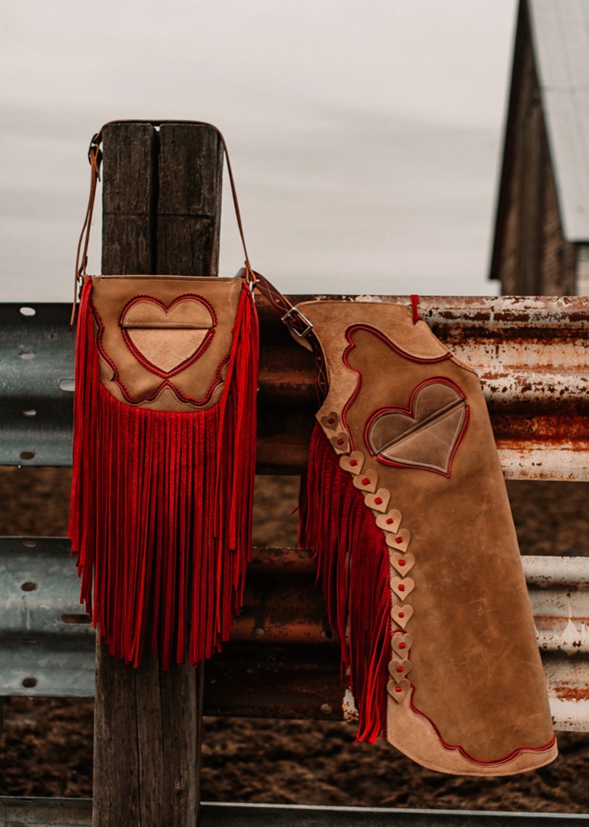 Rustic Red Chap Purse