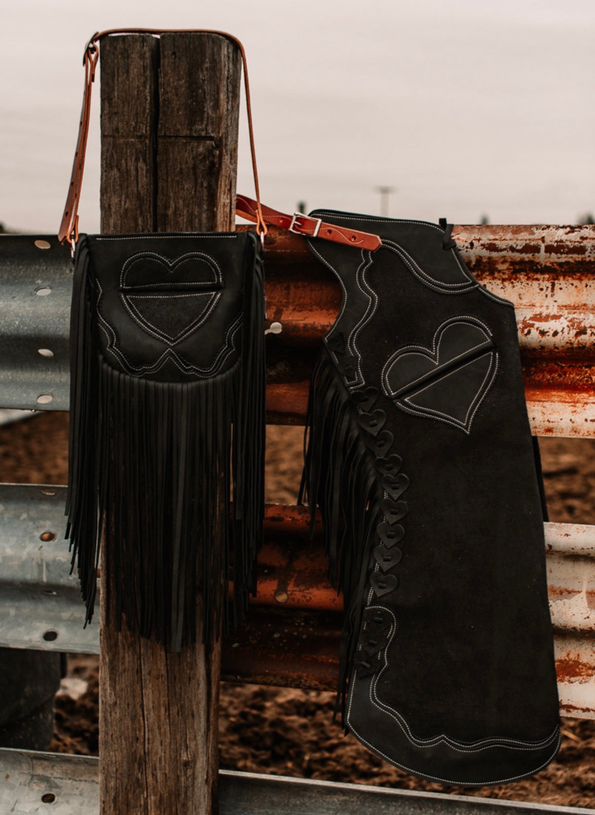 Black Hearts Chap Purse