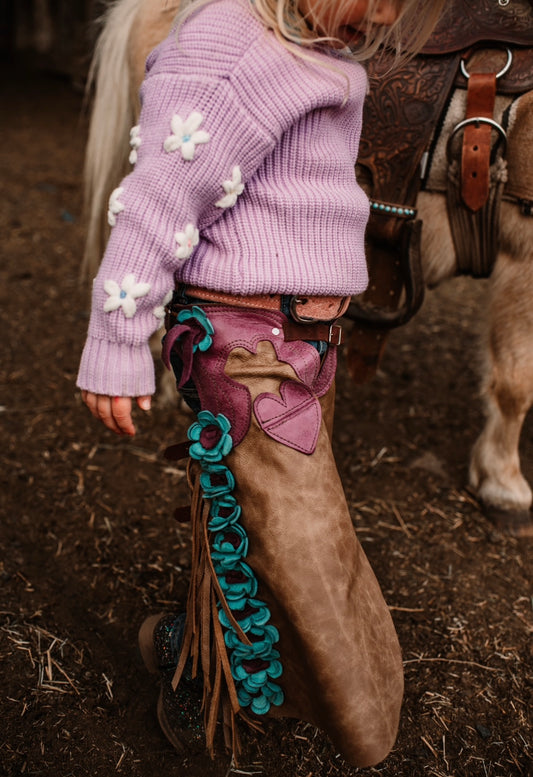 Camel/Purple Chaps