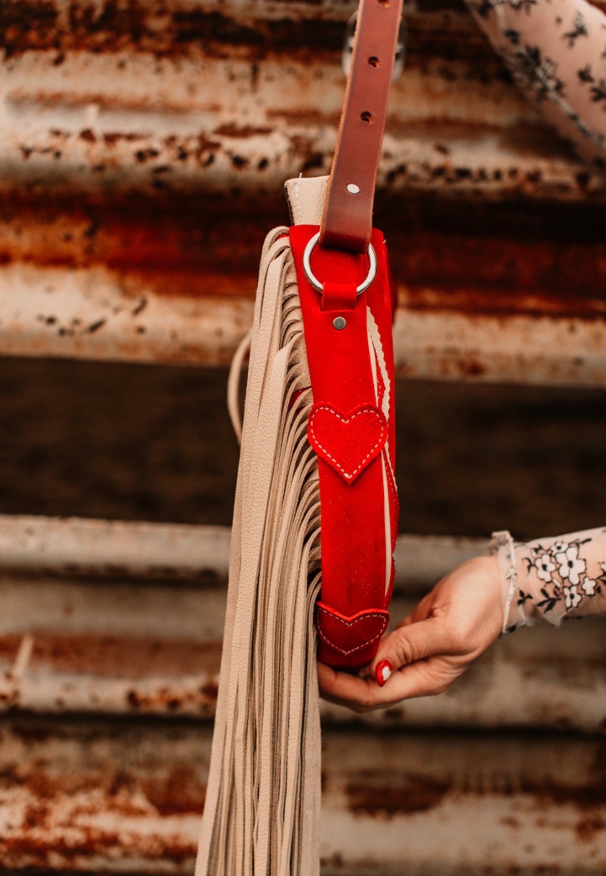 Red Hearts Chap Purse