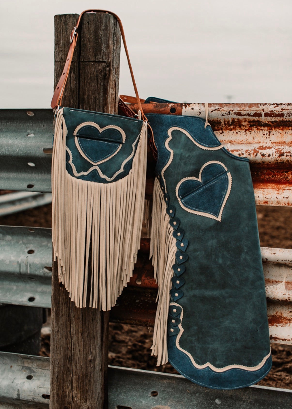 Navy Blue Hearts Chaps Step Ins
