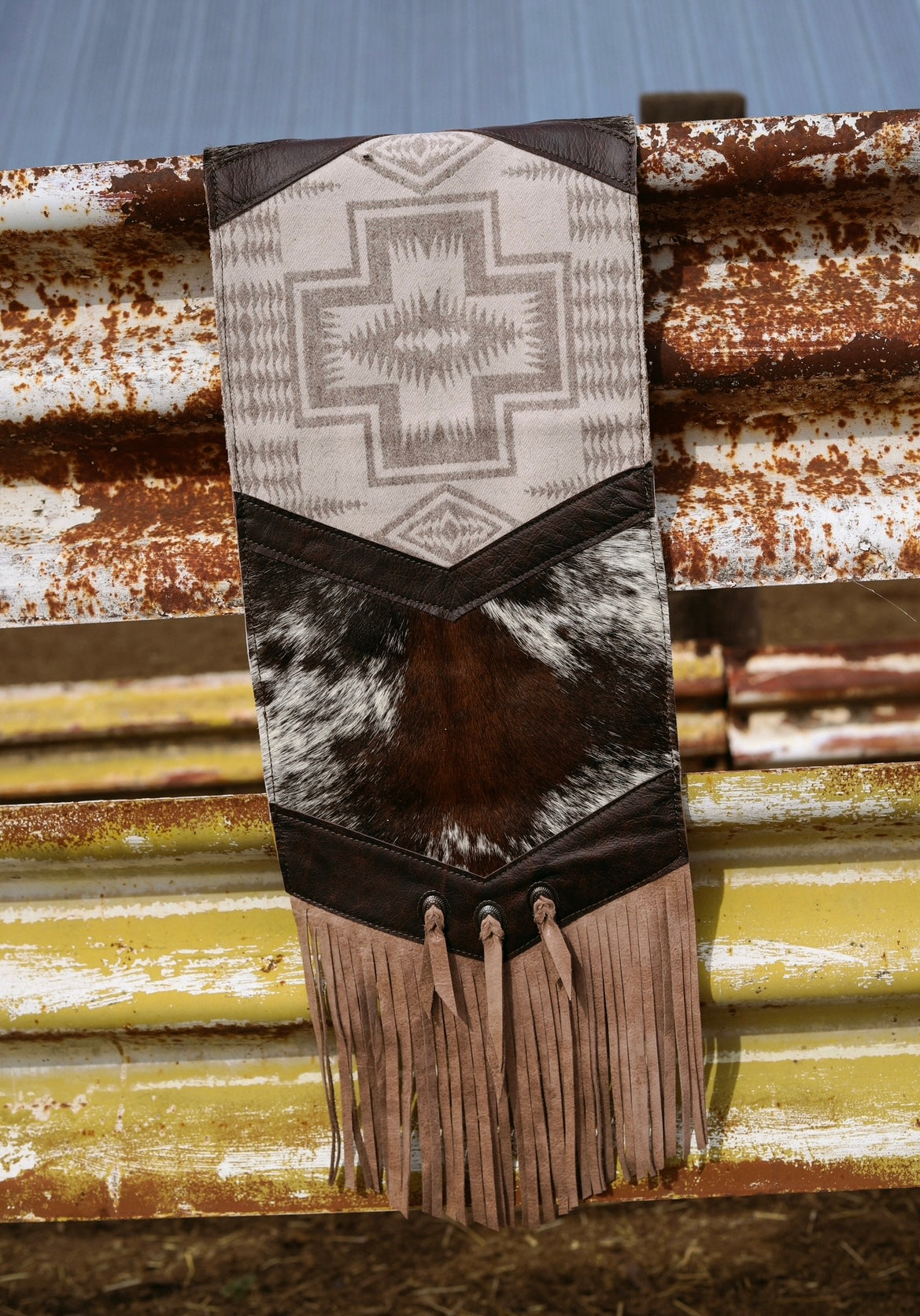 Western Cowhide Table Runner