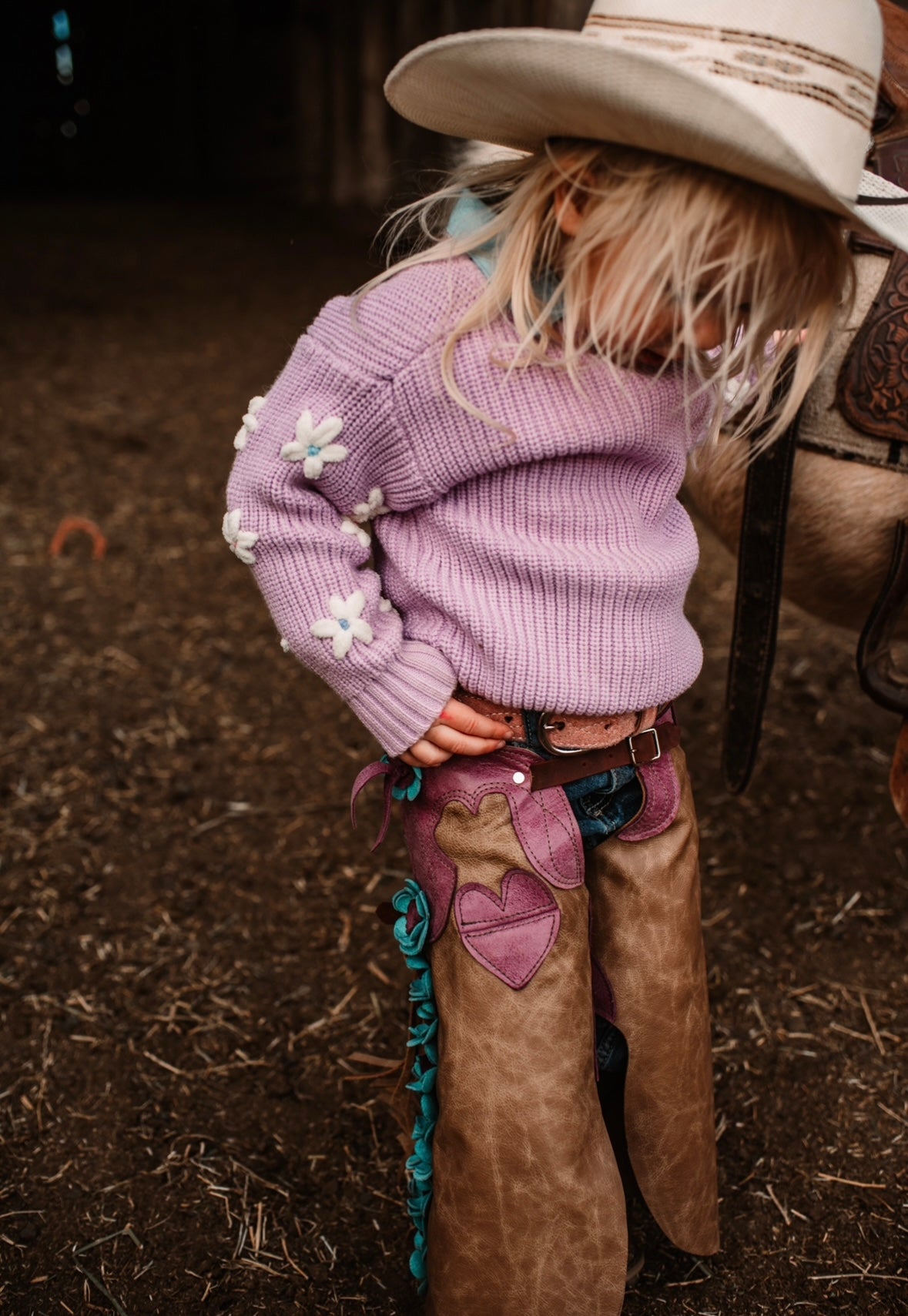 Camel/Purple Chaps