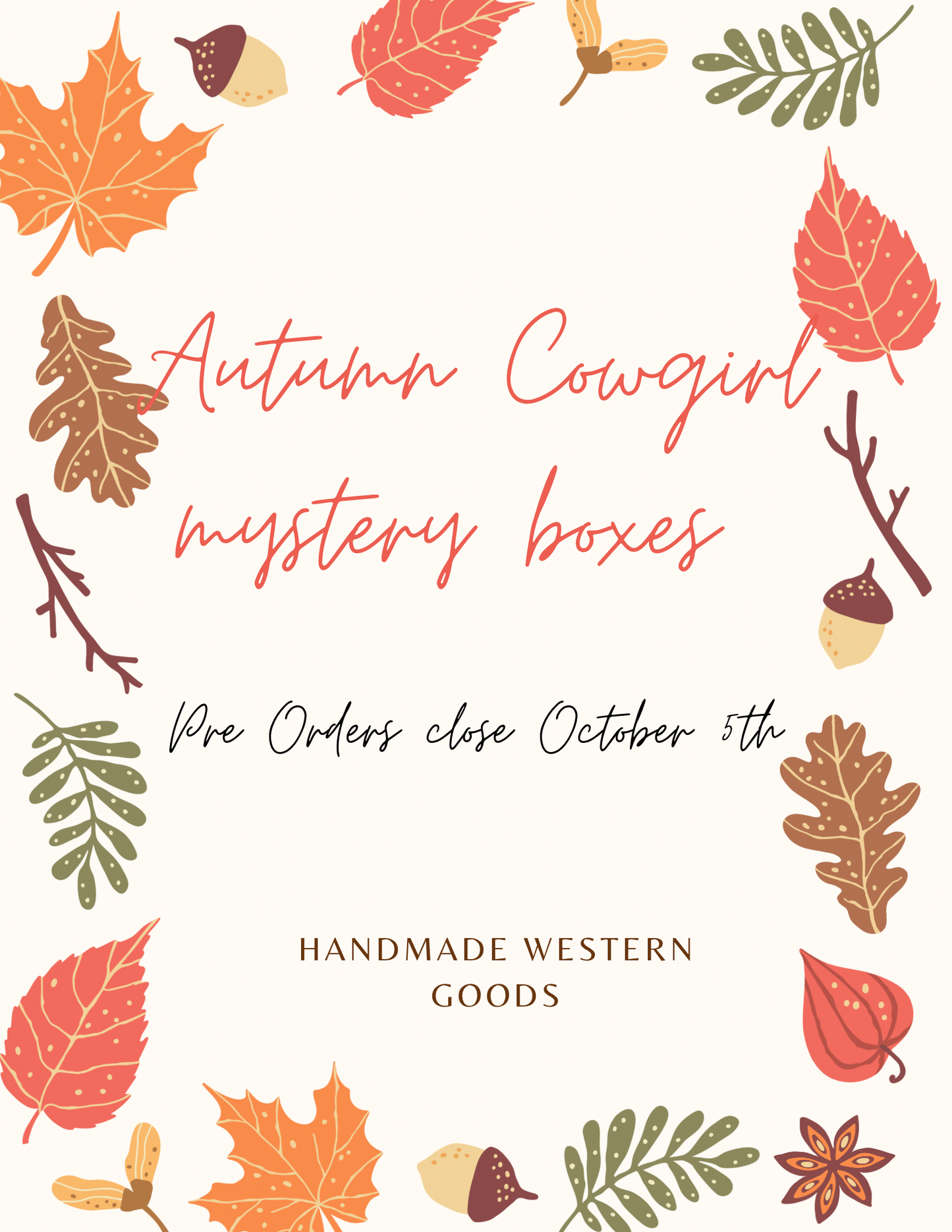 Autumn Cowgirl! Mystery Boxes
