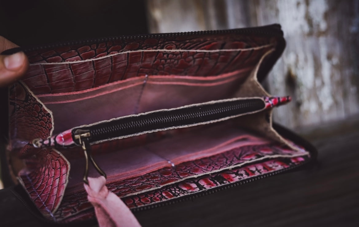 Wild West Cheetah Zippered Clutch Wallet