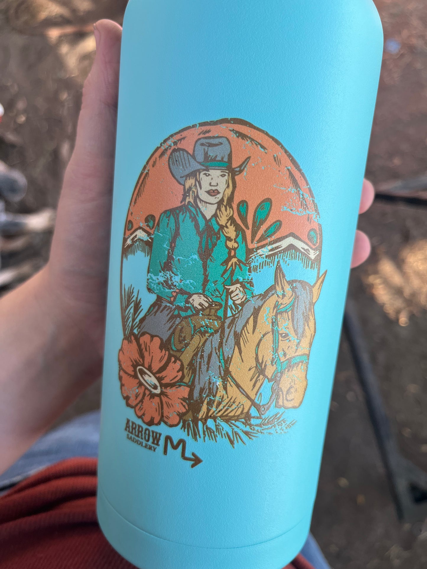 32 oz Water Bottle Teal