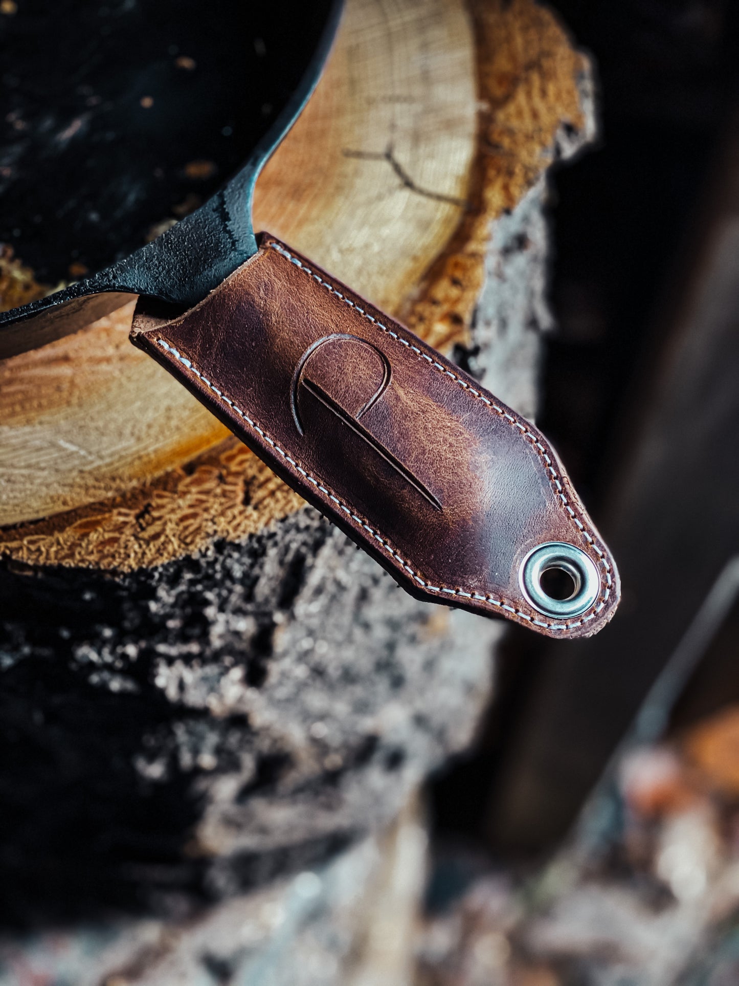 Cast Iron Handle Cover with Initial