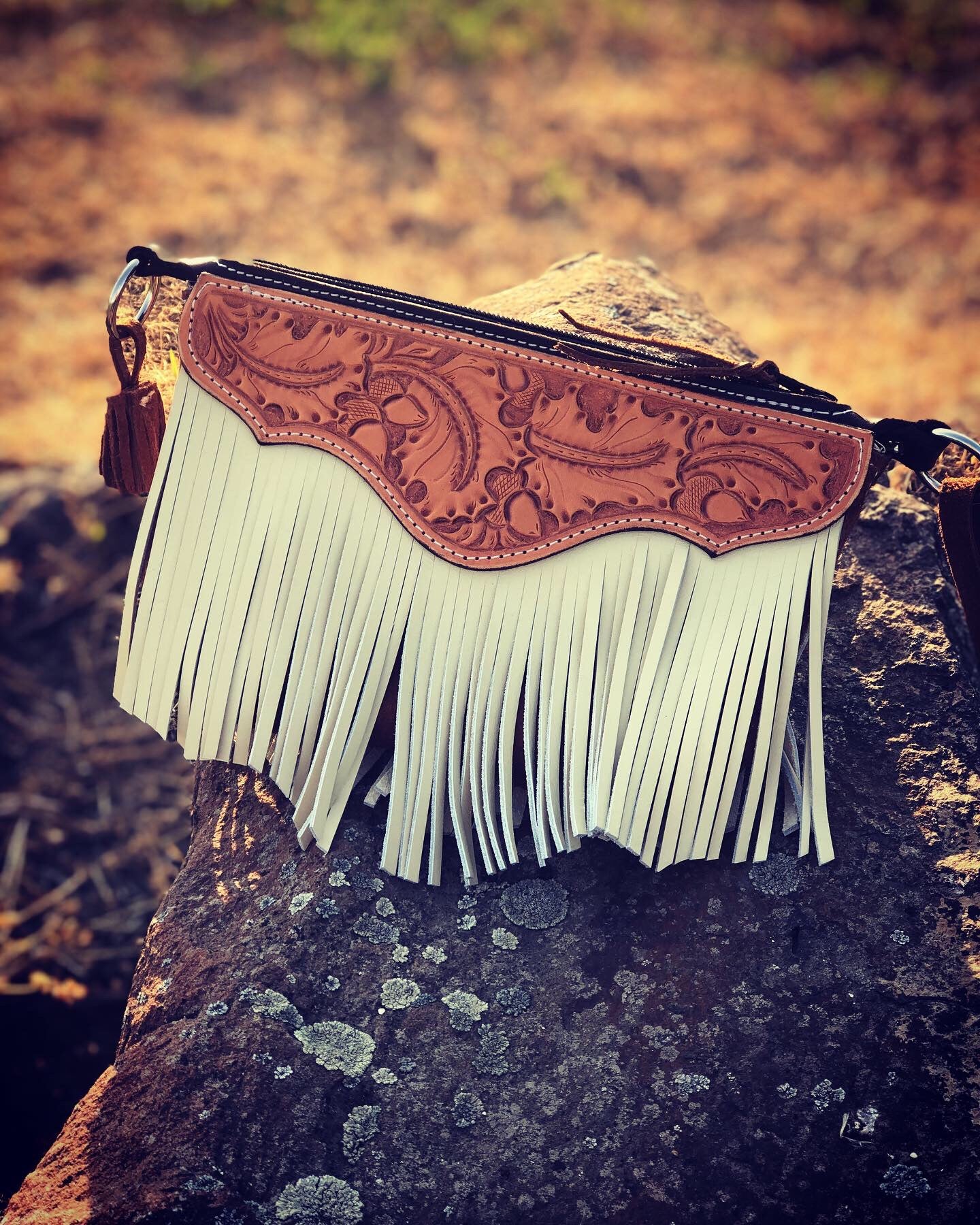 Oak Leafs and Fringe Wristlet