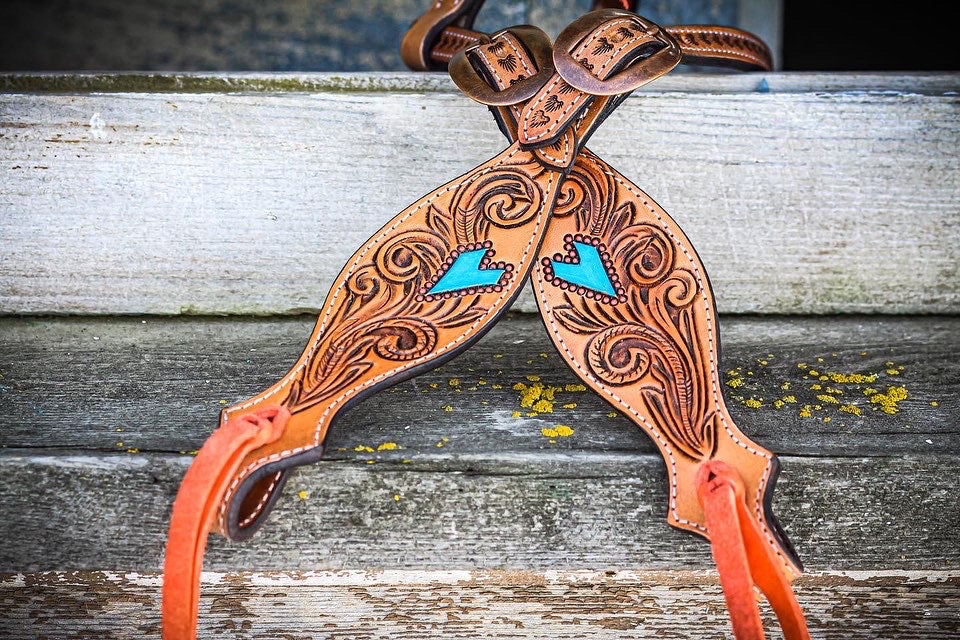 Turquoise Cupid Single Ear Headstall