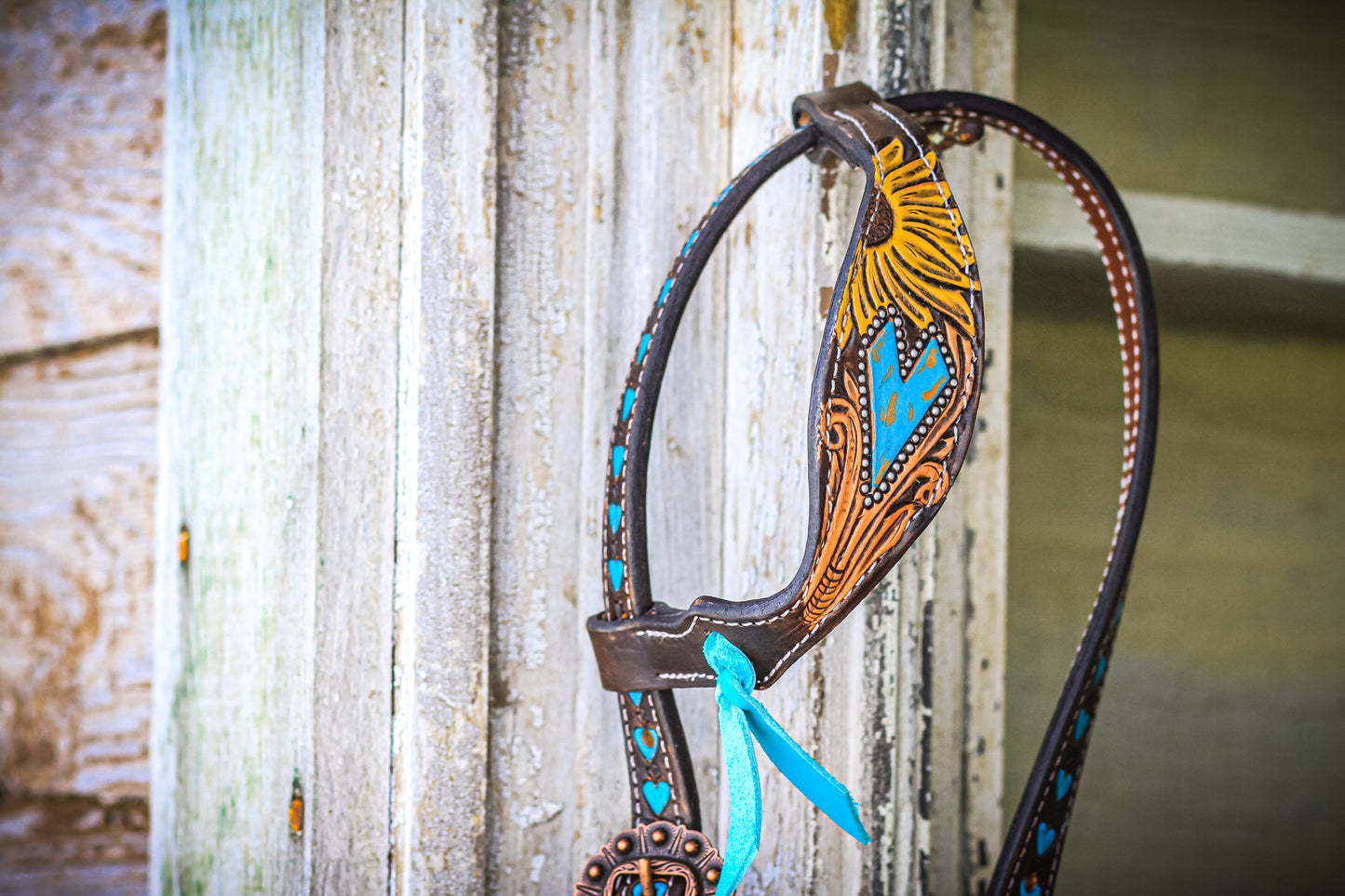 Amora Turquoise Single Ear Headstall