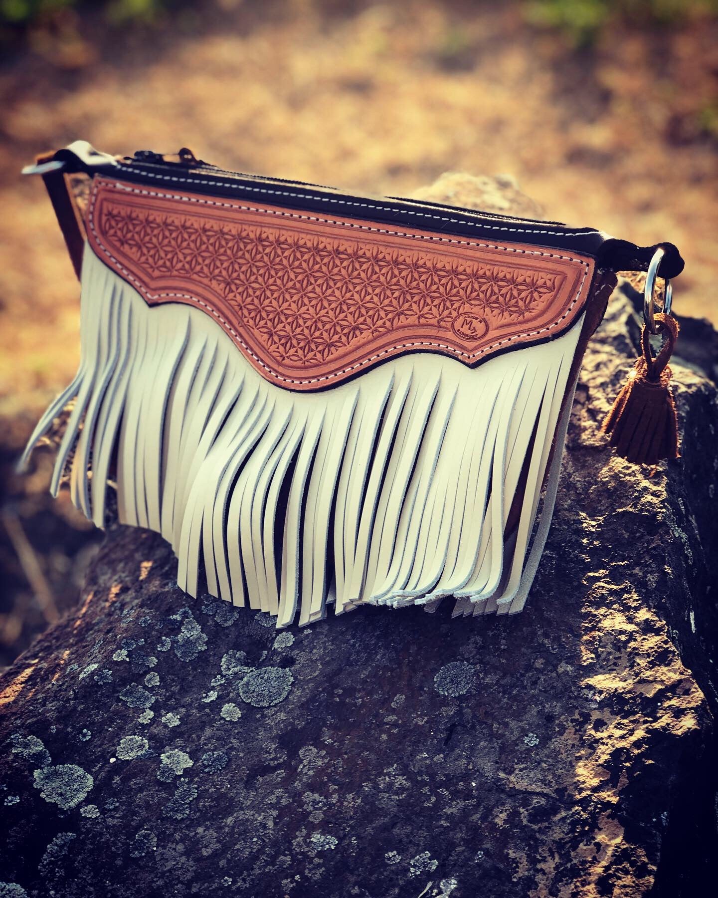 Oak Leafs and Fringe Wristlet