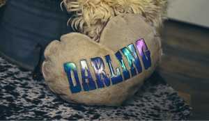 “Darling” Heart Pillow