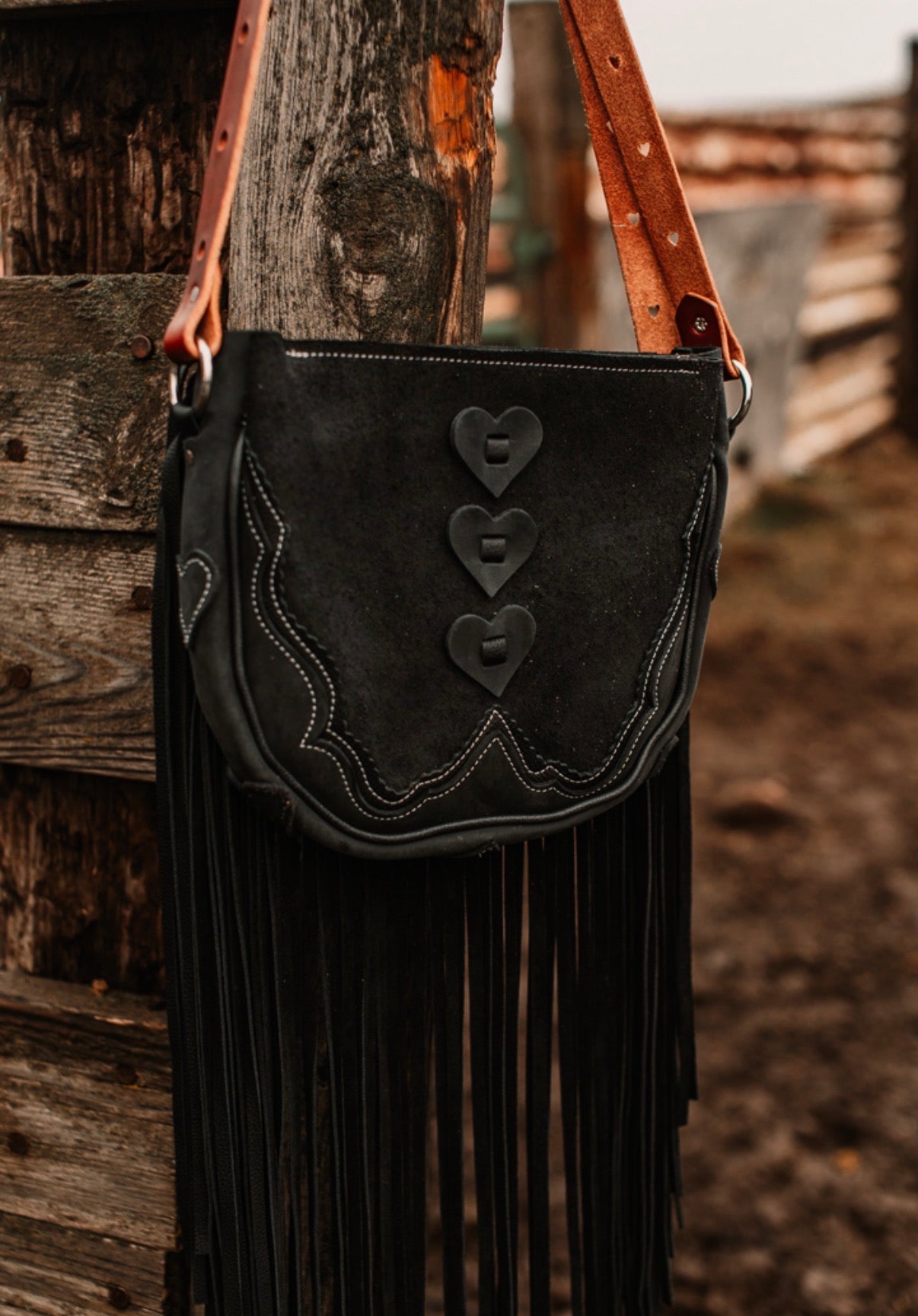 Black Hearts Chap Purse