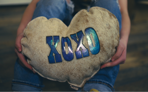 “XOXO” Heart Pillow