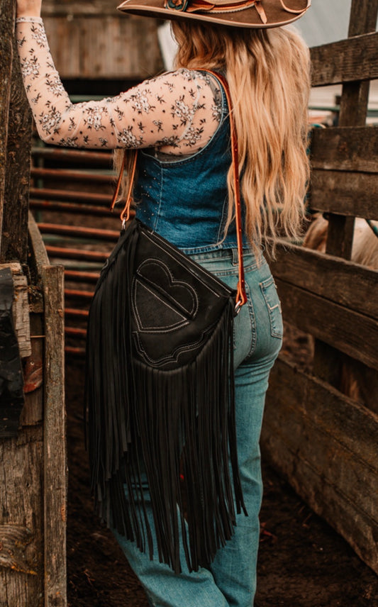 Black Hearts Chap Purse