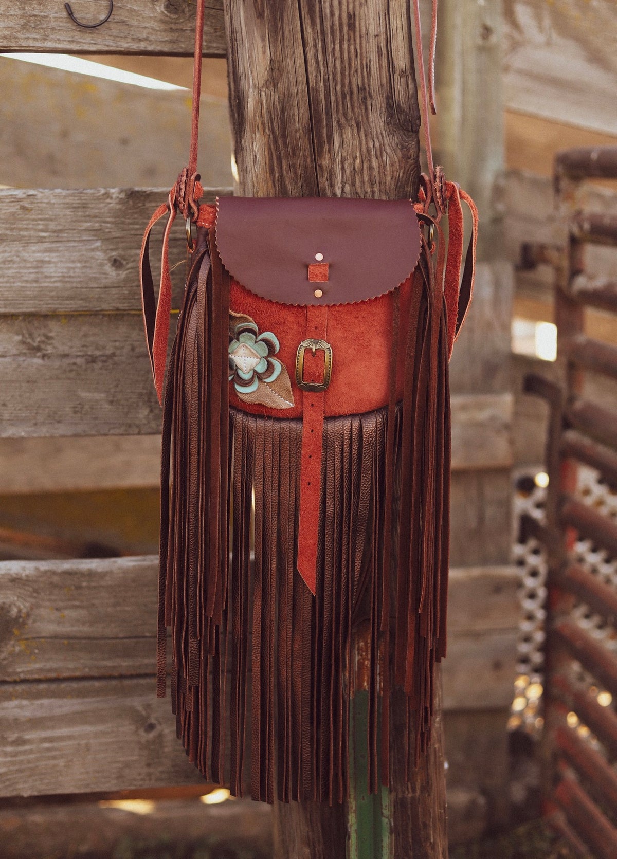 Chap Pocket Purse Mahogany/Tobacco