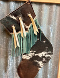 Cowhide Christmas Stocking