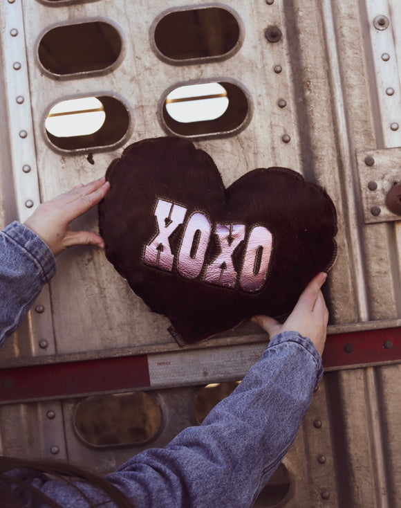 “XOXO” Heart Pillow