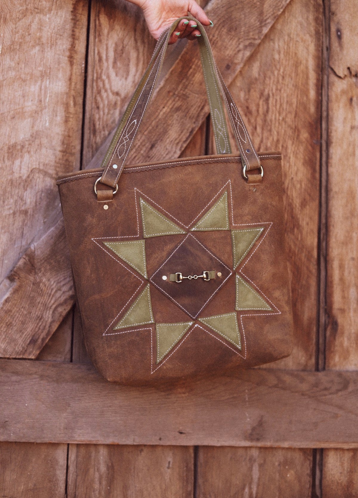 Barn Star Tote Sage