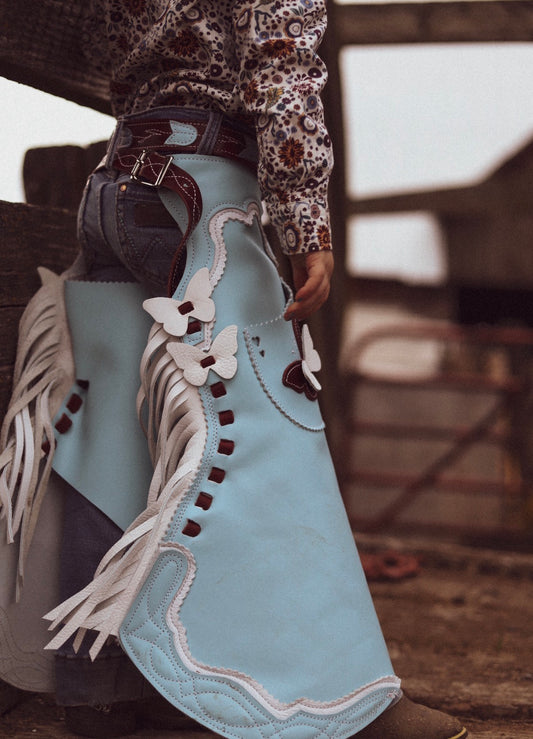 Sky Blue Butterfly Youth Step Ins