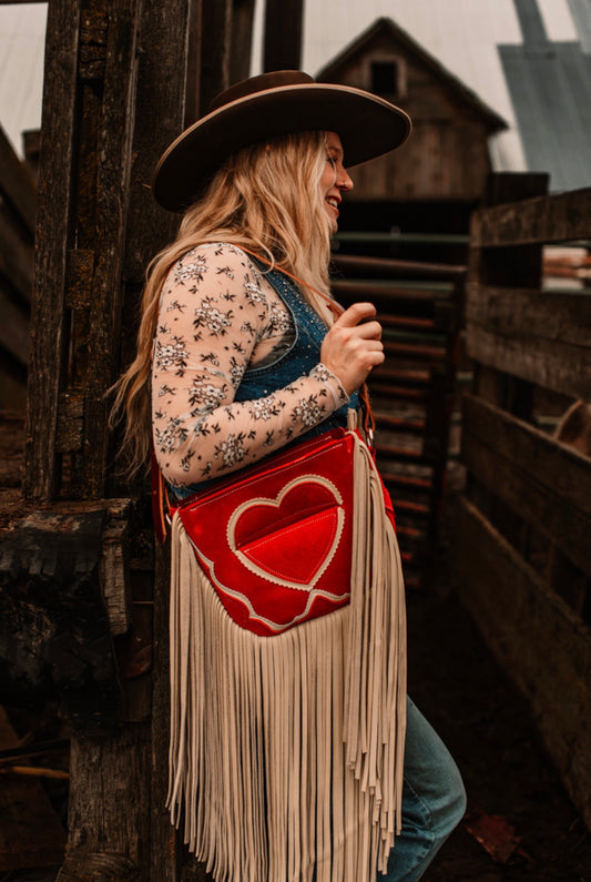 Red Hearts Chap Purse