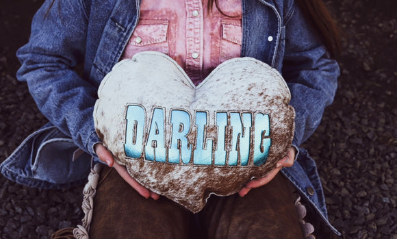 “Darling” Heart Pillow