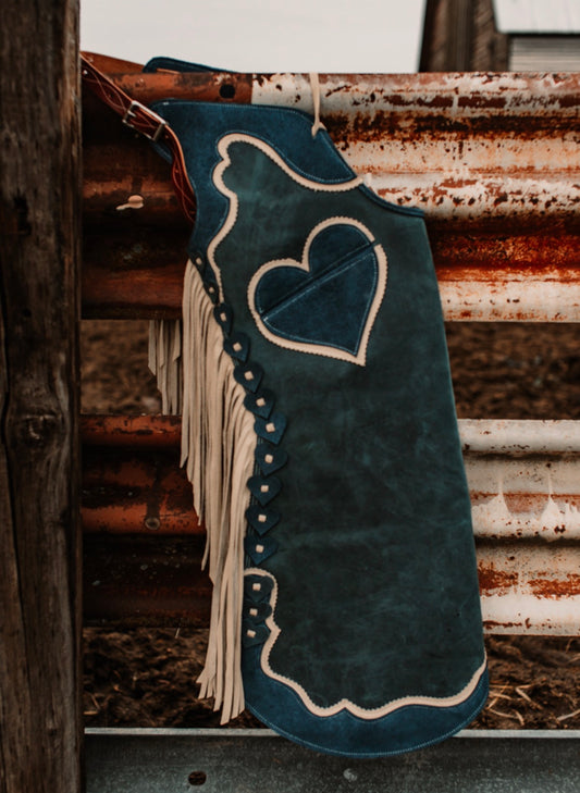 Navy Blue Hearts Chaps Step Ins