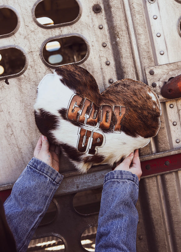 “Giddy Up” Heart Pillow