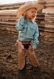 Pink/Vanilla Daisy Chaps