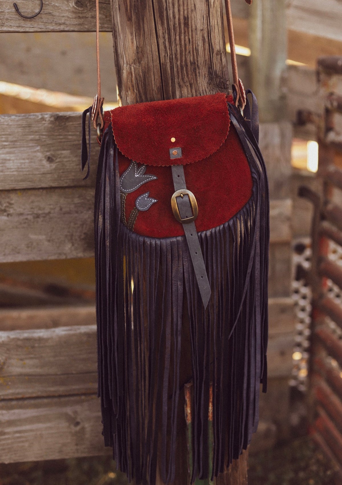 Chap Pocket Purse Rust/Navy