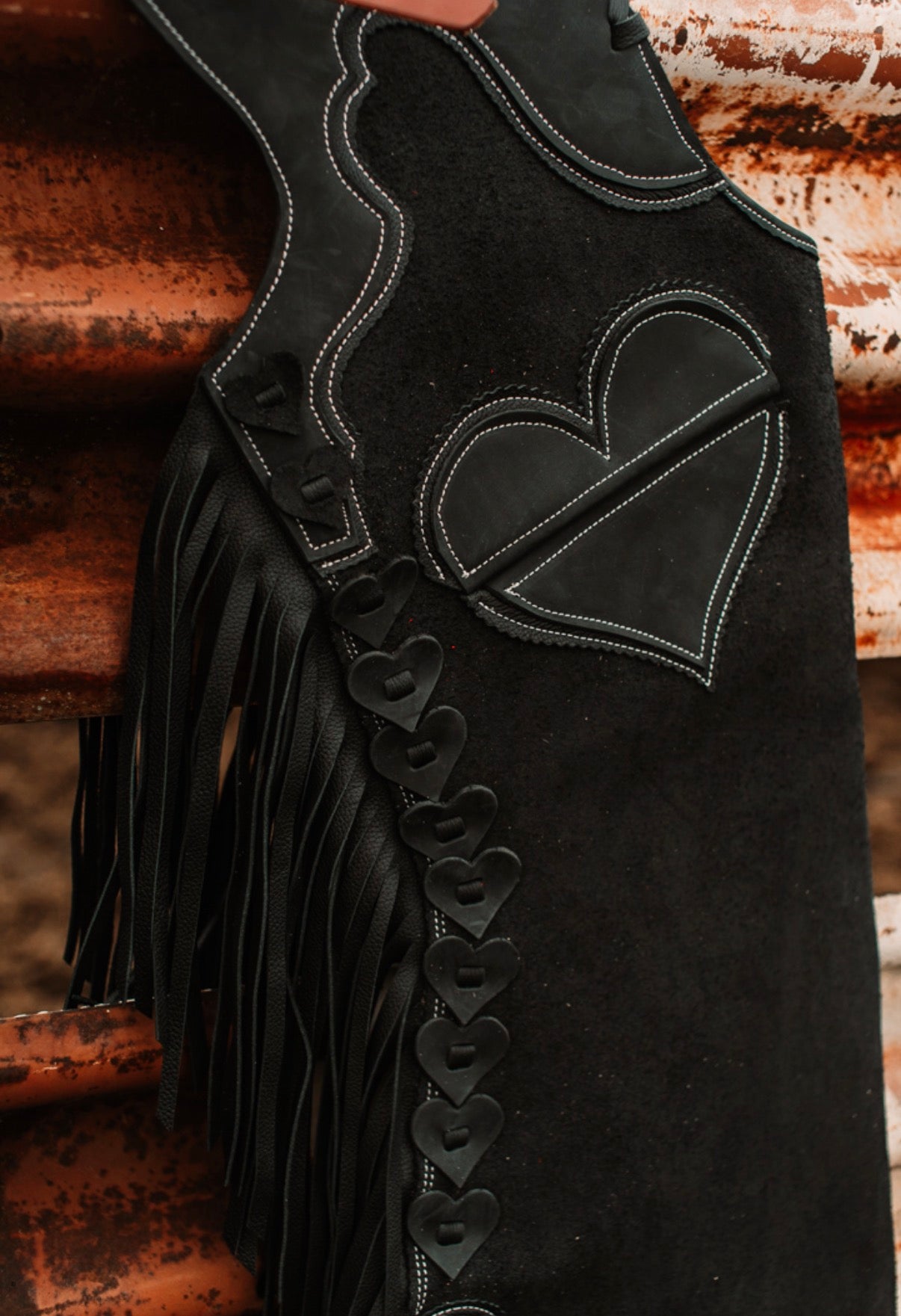 Black Hearts Chaps Step Ins