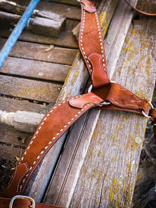 Roughout Buckstitched Roper Breast Collar Made to Order